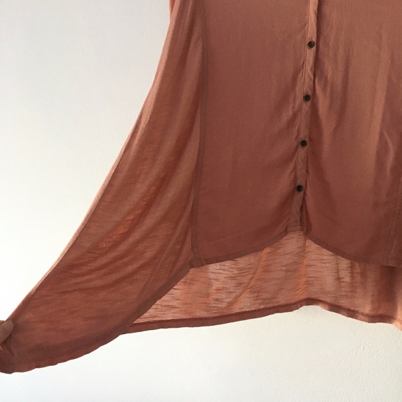 🪴 Lucky Brand Pink Button Down Woven Mix Top Small - Picture 9 of 10